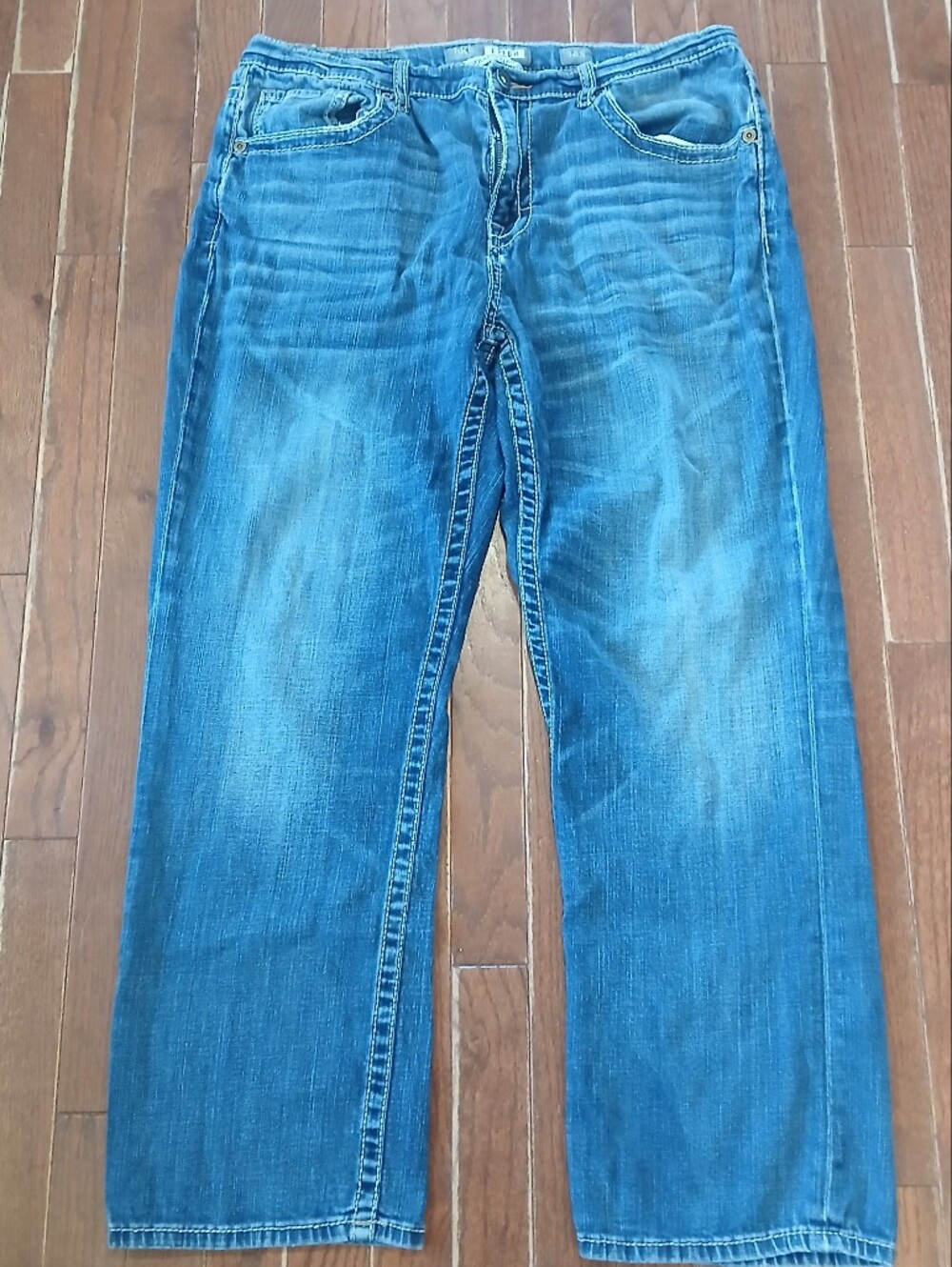 BKE Men's Tyler Straight Leg Medium Blue Straight Jeans Sz 36s Western Cowboy